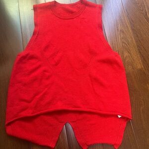 Red stylish sweater vest